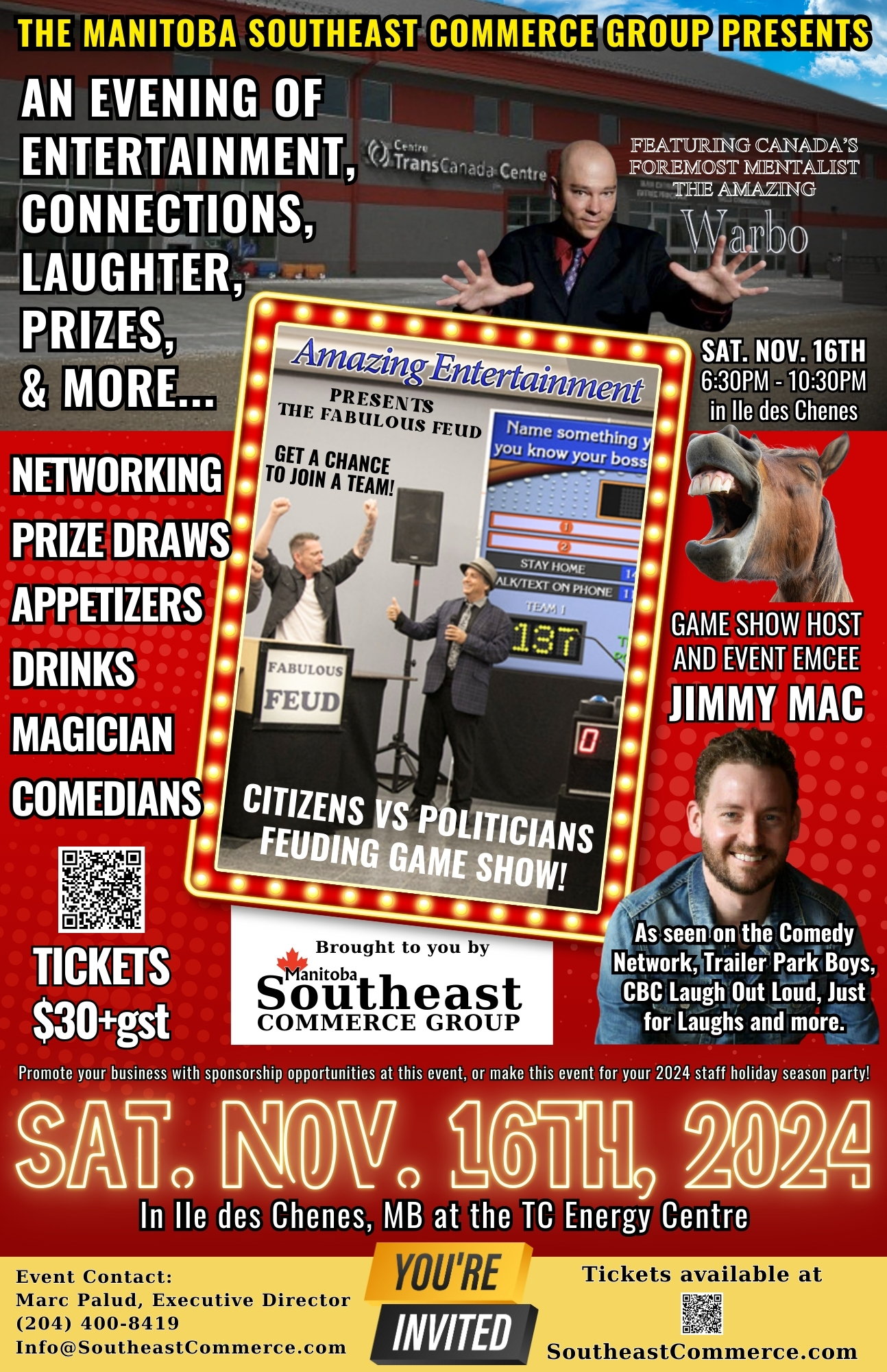 Networking & Entertainment Evening - Sat. Nov. 16th